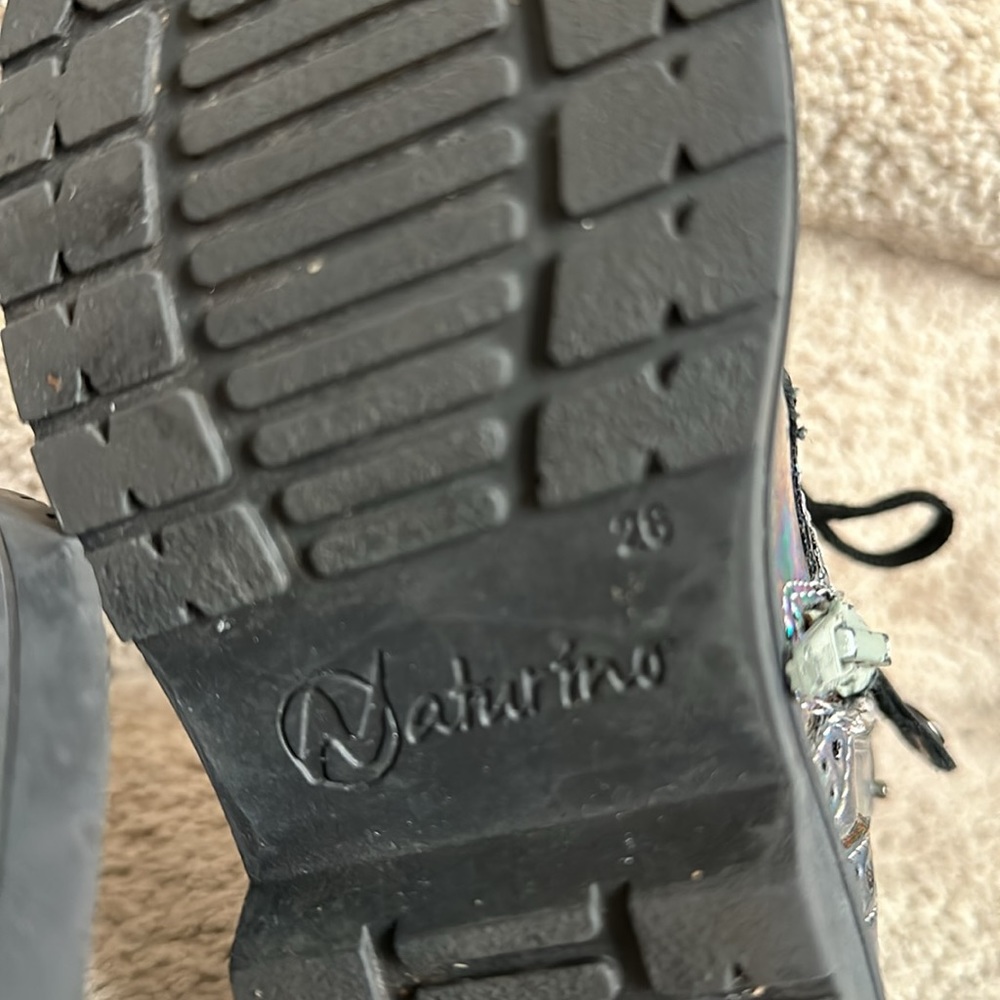 Boots by Naturino for girls size 26 EU - 9.5 US ;16.2cm closure Zipper and laces - Picture 8 of 14
